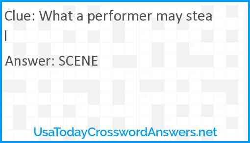 What a performer may steal Answer