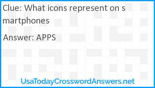 What icons represent on smartphones Answer