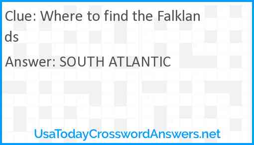 Where to find the Falklands Answer