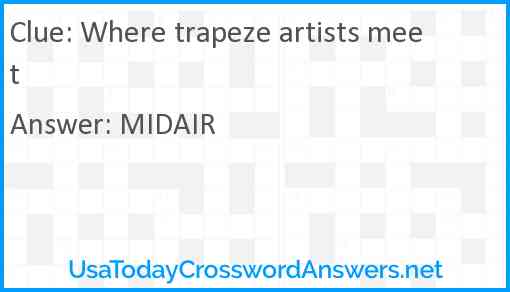 Where trapeze artists meet Answer