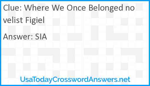 Where We Once Belonged novelist Figiel Answer