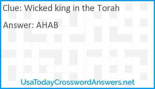 Wicked king in the Torah Answer