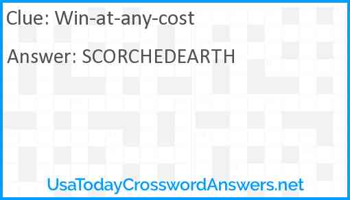 Win-at-any-cost Answer