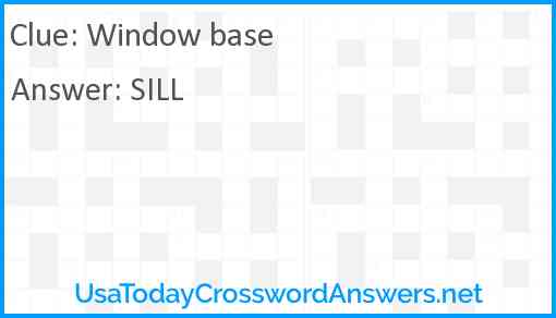 Window base Answer