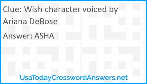 Wish character voiced by Ariana DeBose Answer