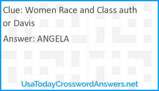 Women Race and Class author Davis Answer