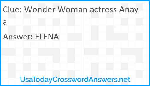 Wonder Woman actress Anaya Answer