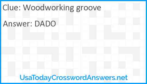 Woodworking groove Answer