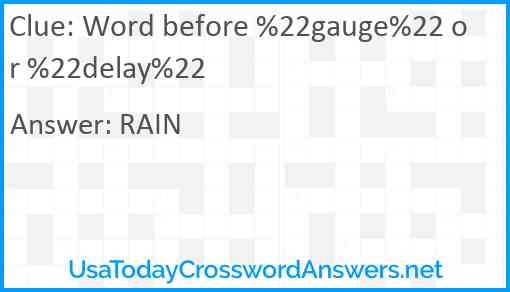 Word before %22gauge%22 or %22delay%22 Answer