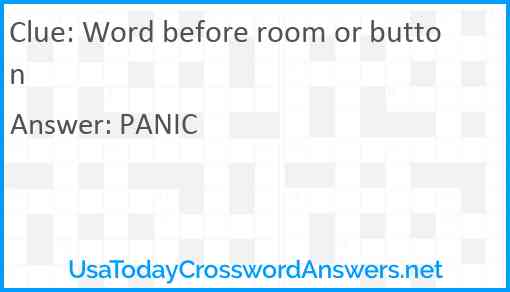 Word before room or button Answer