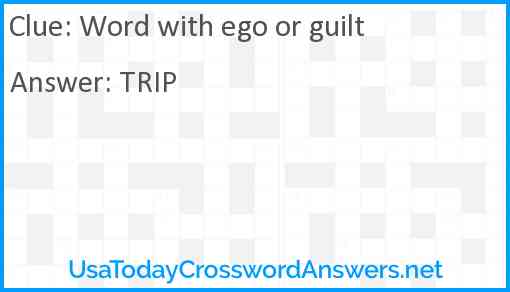 Word with ego or guilt Answer