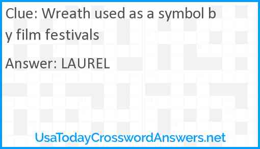 Wreath used as a symbol by film festivals Answer