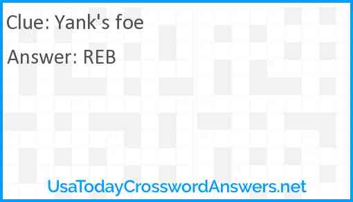 Yank's foe Answer