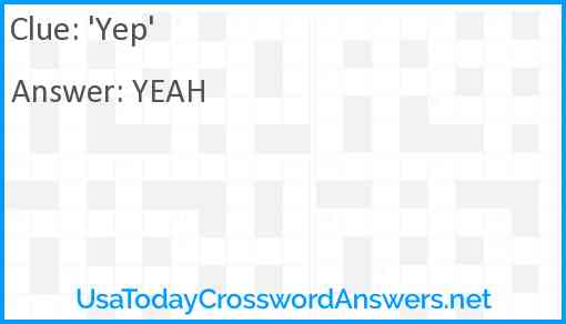 'Yep' Answer