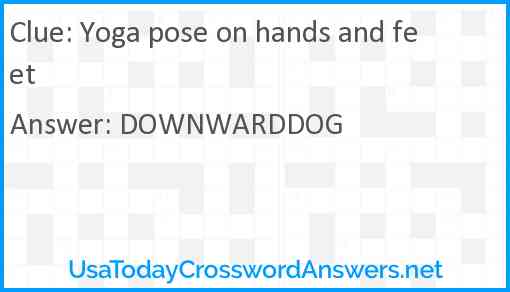 Yoga pose on hands and feet Answer