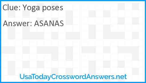 Yoga poses Answer