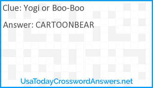 Yogi or Boo-Boo Answer
