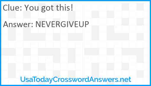 You got this! Answer