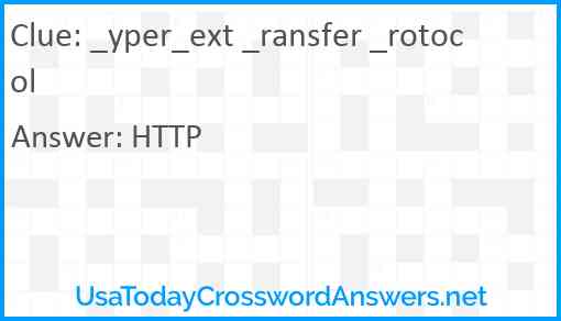 _yper_ext _ransfer _rotocol Answer