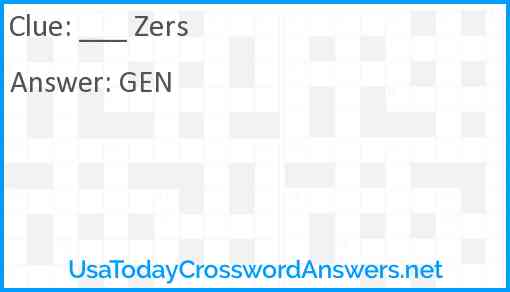 ___ Zers Answer