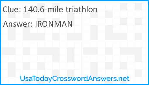 140.6-mile triathlon Answer