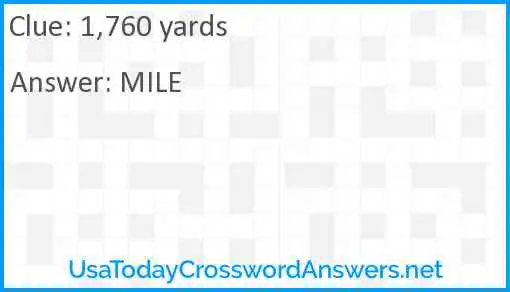 1,760 yards Answer