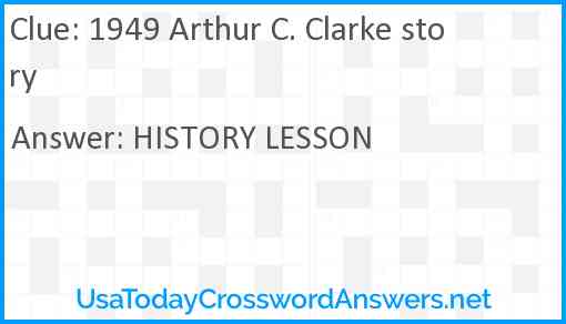 1949 Arthur C. Clarke story Answer