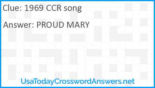 1969 CCR song Answer