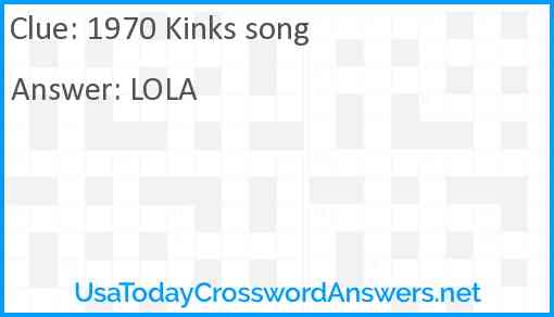 1970 Kinks song Answer