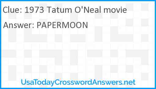 1973 Tatum O'Neal movie Answer