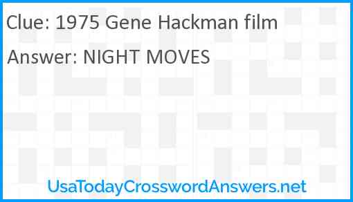 1975 Gene Hackman film Answer