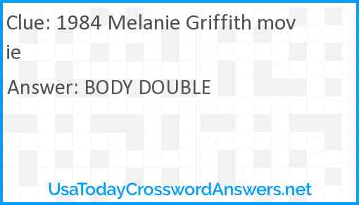 1984 Melanie Griffith movie Answer