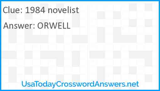 1984 novelist Answer