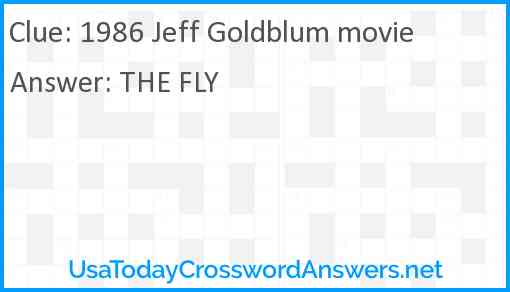1986 Jeff Goldblum movie Answer