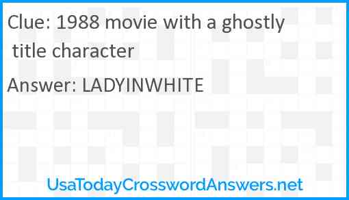 1988 movie with a ghostly title character Answer