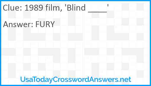 1989 film, 'Blind ____' Answer