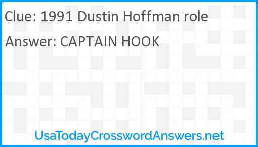 1991 Dustin Hoffman role Answer