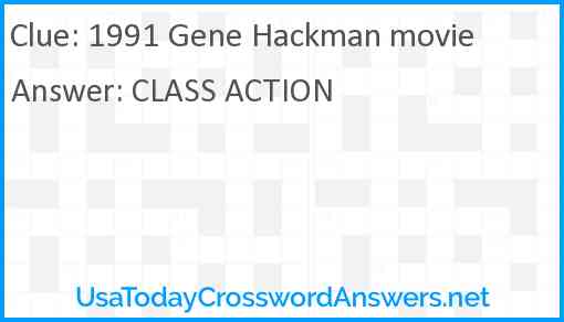 1991 Gene Hackman movie Answer