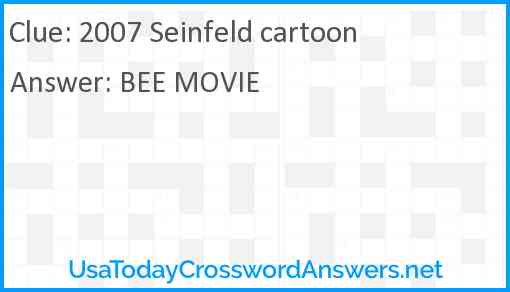 2007 Seinfeld cartoon Answer