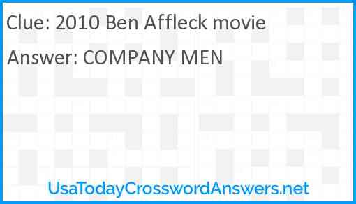 2010 Ben Affleck movie Answer