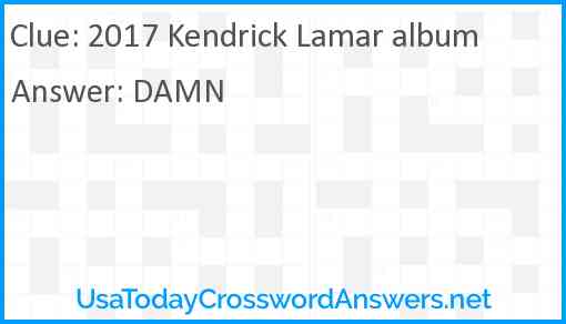 2017 Kendrick Lamar album Answer