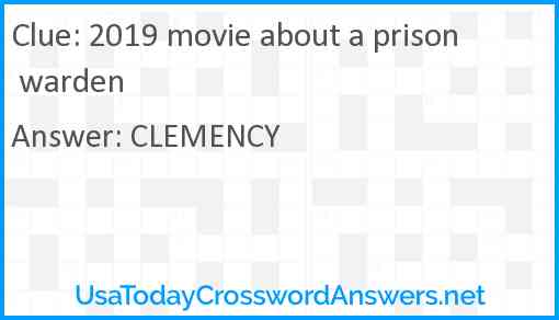 2019 movie about a prison warden Answer