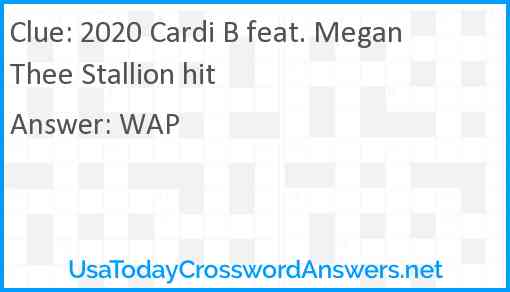 2020 Cardi B feat. Megan Thee Stallion hit Answer