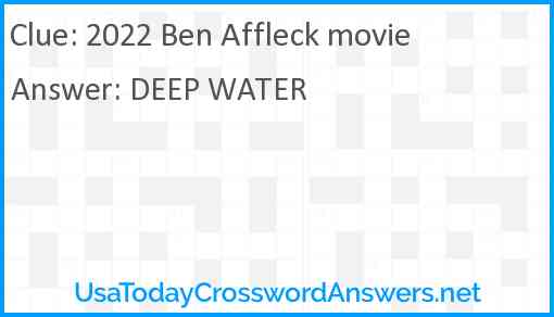 2022 Ben Affleck movie Answer