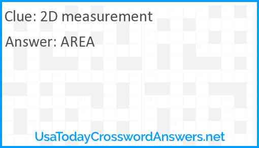 2D measurement Answer