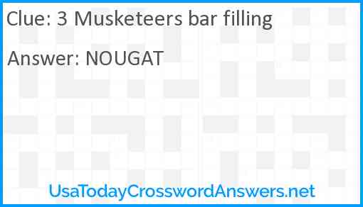 3 Musketeers bar filling Answer