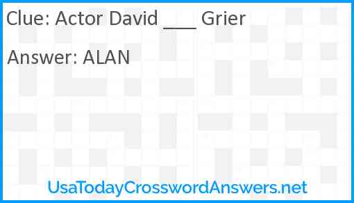 Actor David ___ Grier Answer