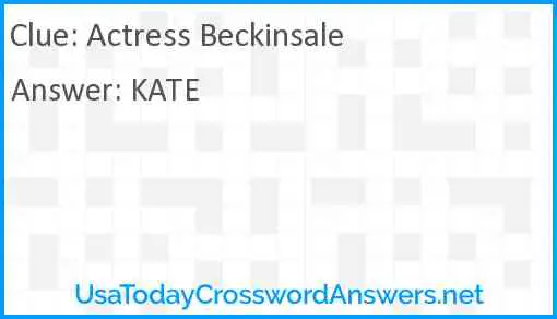 Actress Beckinsale Answer