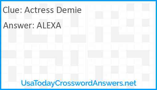 Actress Demie Answer