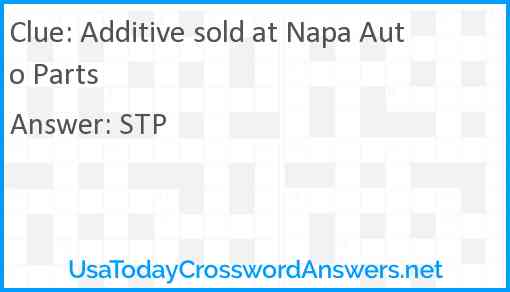 Additive sold at Napa Auto Parts Answer